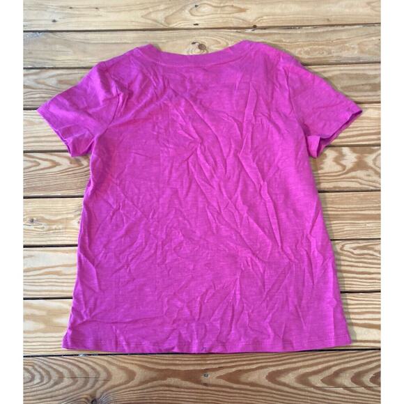 NEW Candace Cameron Bure Breezy Cotton V Neck Tee Size XS Women’s Fuchsia - Picture 2 of 7